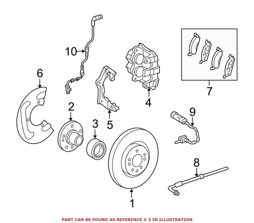 Mercedes Wheel Bearing - Front and Rear 1649810406